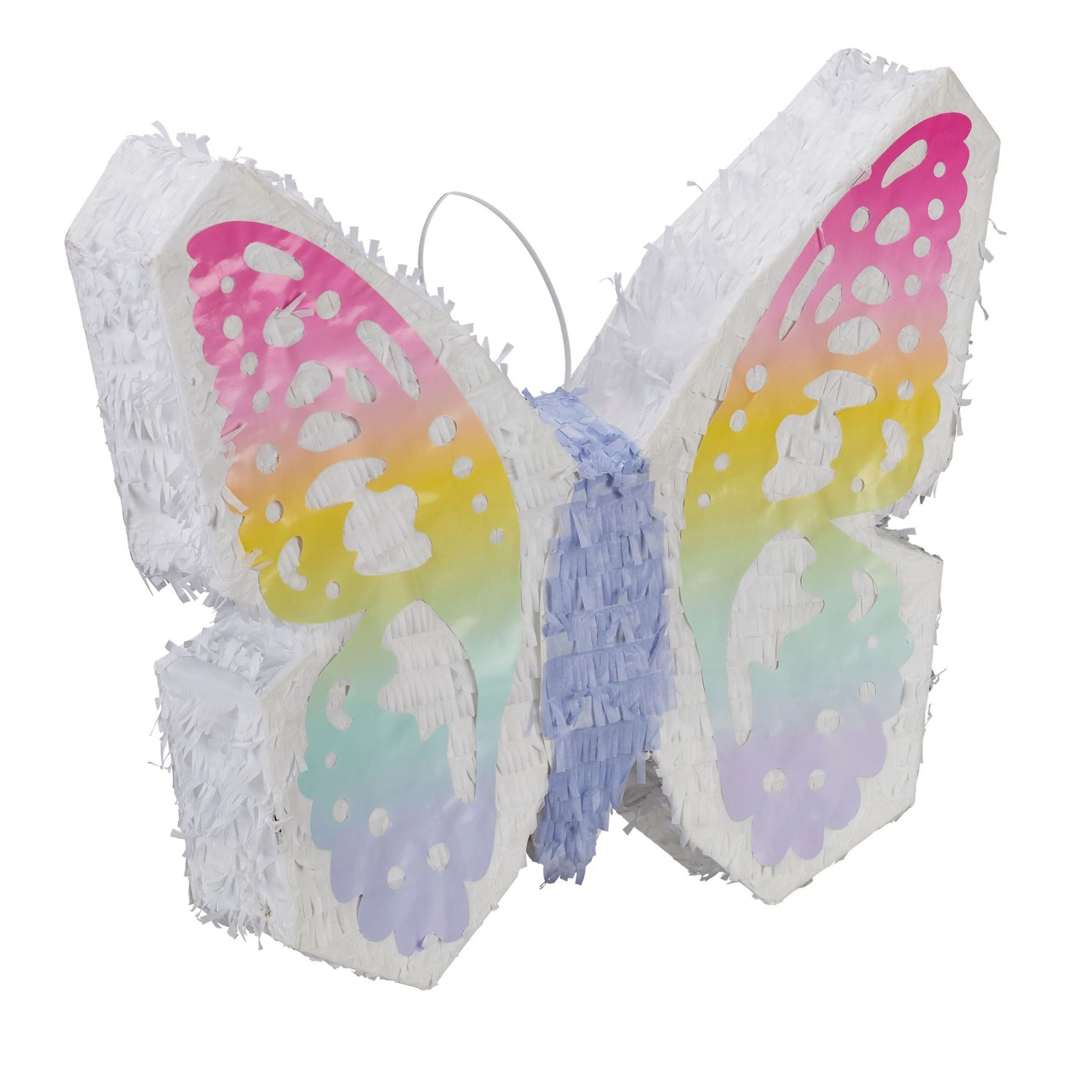 Relaxdays Pinata Schmetterling Papier/Pappe Bunt Befüllbar 48 cm x 58 cm x 10 cm 300 g