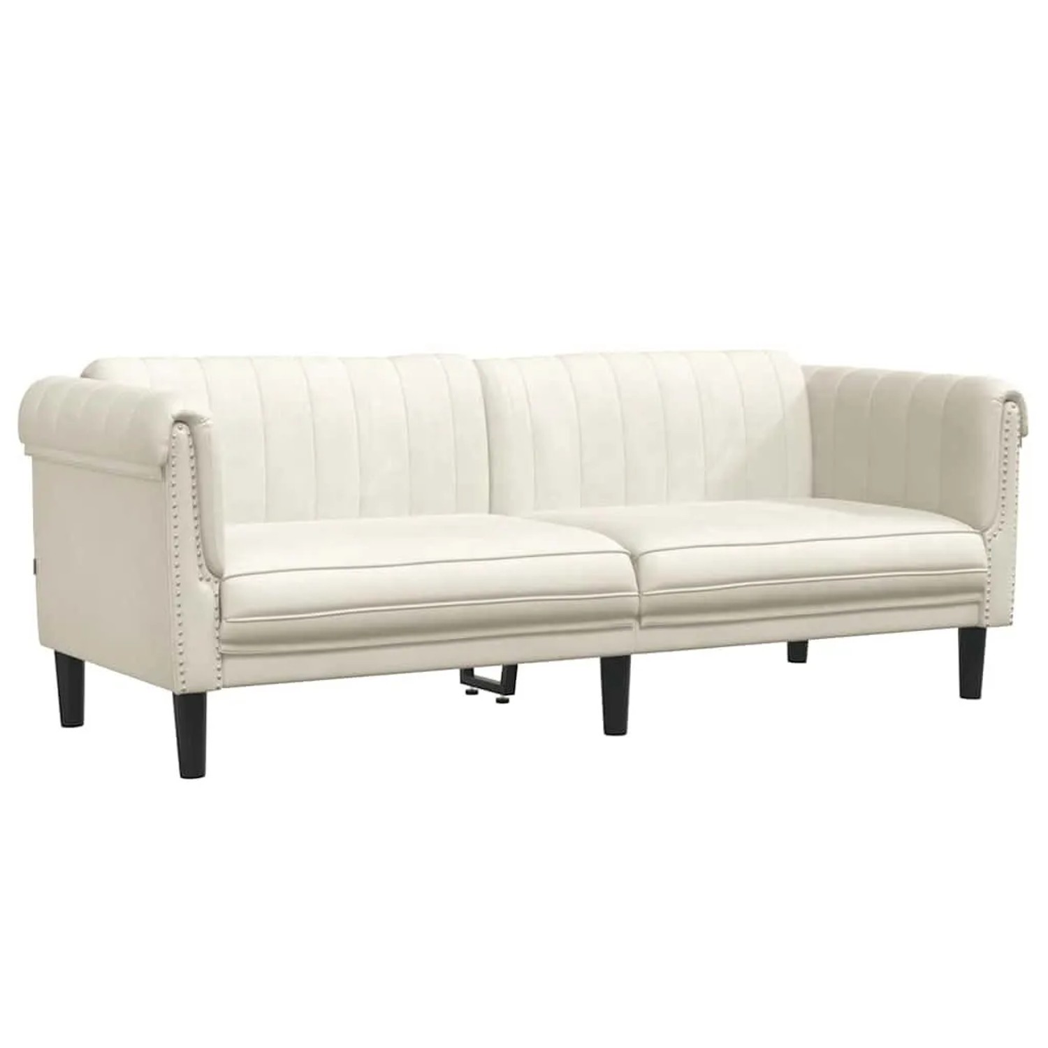 vidaXL Sofa 3-Sitzer Creme Samt 372592