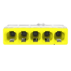 Gelbe Wago Verbindungsdosenklemme, 5-polig für Leiter von 0,5-2,5mm².