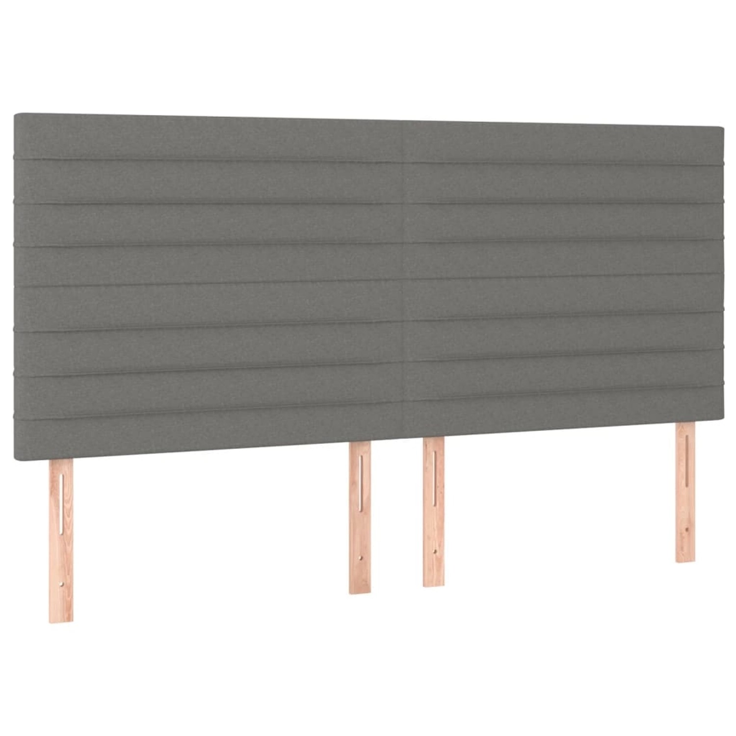 vidaXL LED Kopfteil Dunkelgrau 180x5x118/128 cm Stoff 3122579