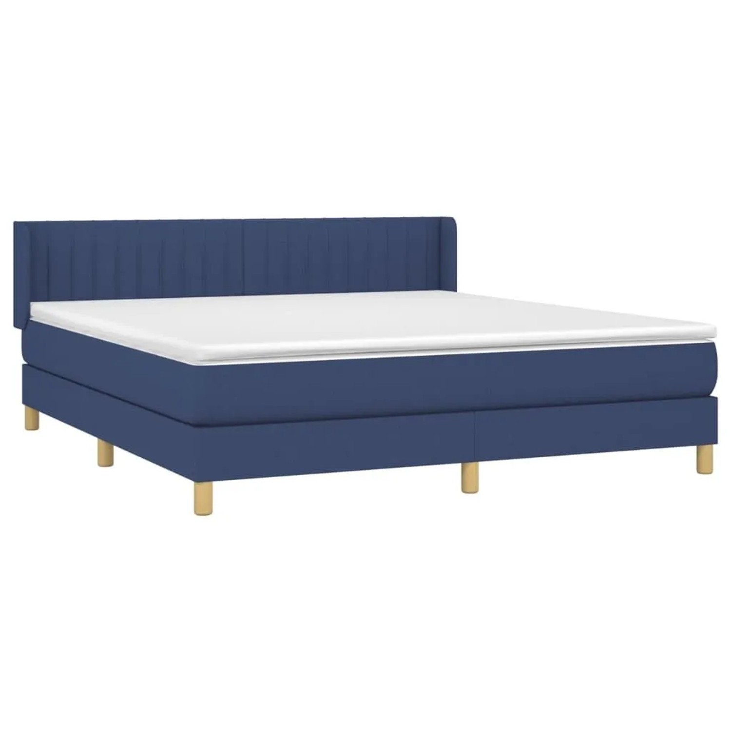 vidaXL Boxspringbett mit Matratze Blau 180x200 cm Stoff 3130455 günstig online kaufen