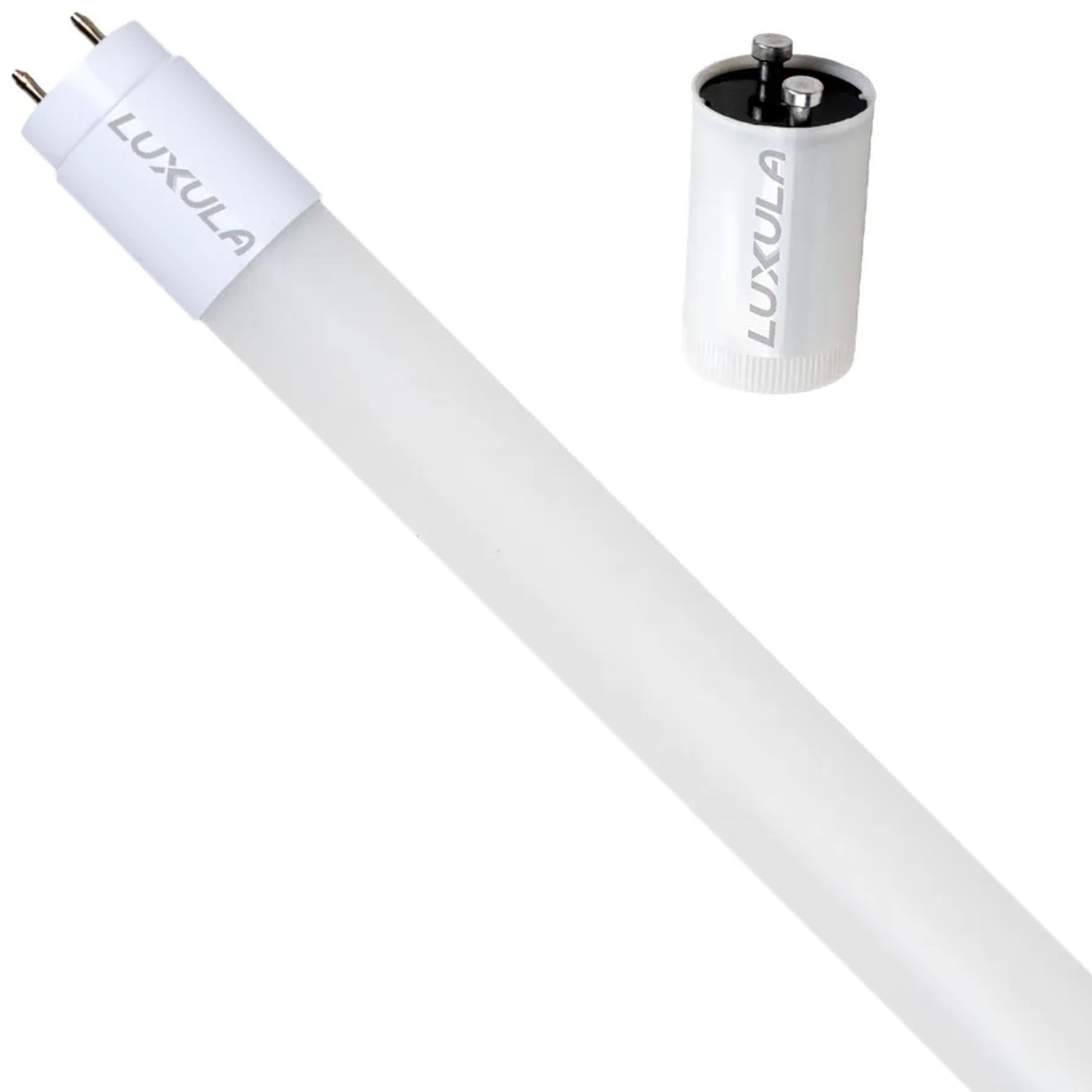 LUXULA LED T8 Röhre 120cm 18W 2160lm 3000K Warmweiß Leuchtstoffröhre inkl. Starter/Brücke Nano-Kunststoff Flickerfrei IP20
