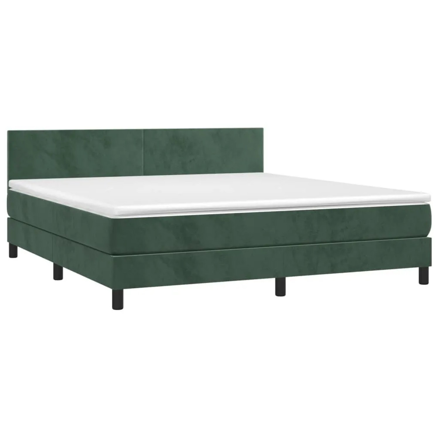 vidaXL Boxspringbett mit Matratze Dunkelgrün 180x200 cm Samt 3141200 günstig online kaufen