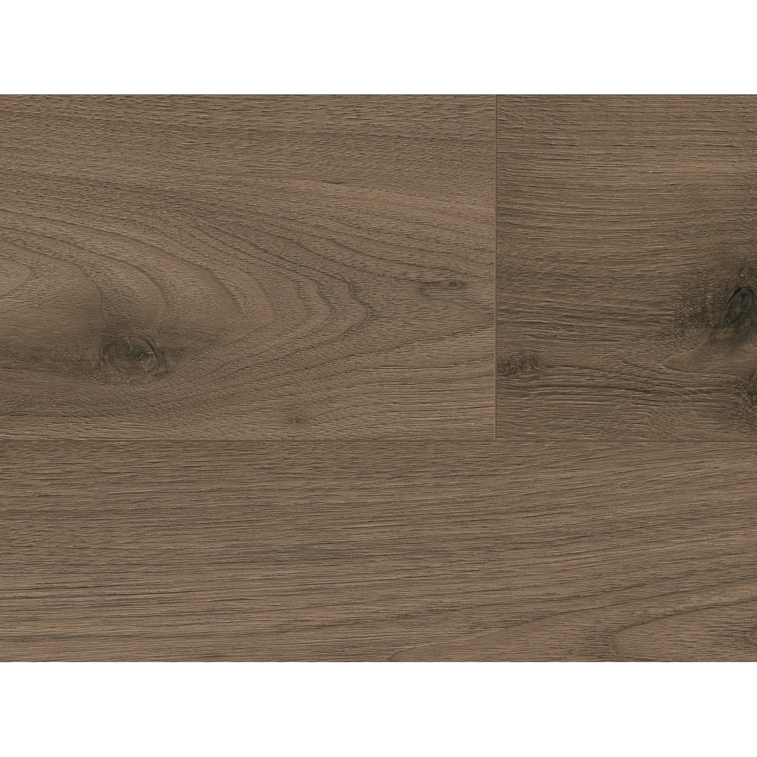 Laminatboden Comfort Walnuss Tobacco Dunkel, Holzstruktur, dunkler Farbton.
