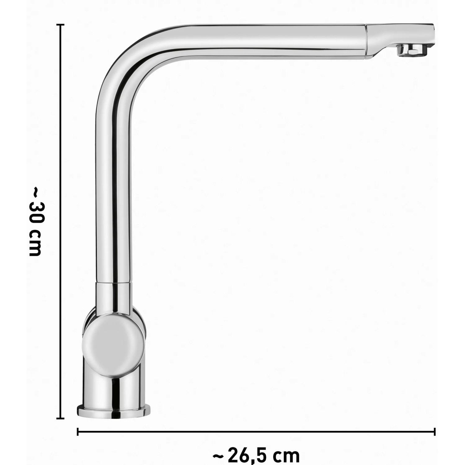 baliv Küchenarmatur KI-1070 Chrom, Einhebelmischer mit hohem, schwenkbarem Auslauf.