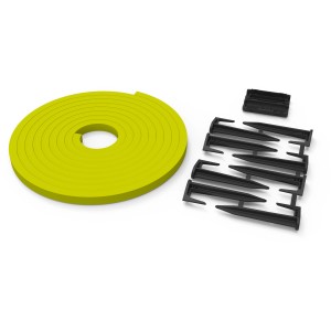 Worx Magnetstreifen-Kit für Vision Mähroboter, gelbe Rolle mit Zubehör zur Abgrenzung.