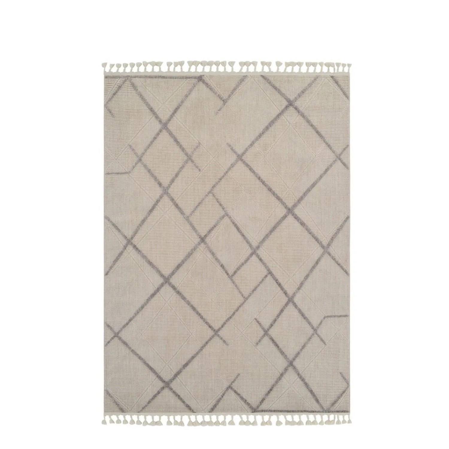 Vercai Rugs Teppich Capo Elfenbein Grau 200 x 290 cm