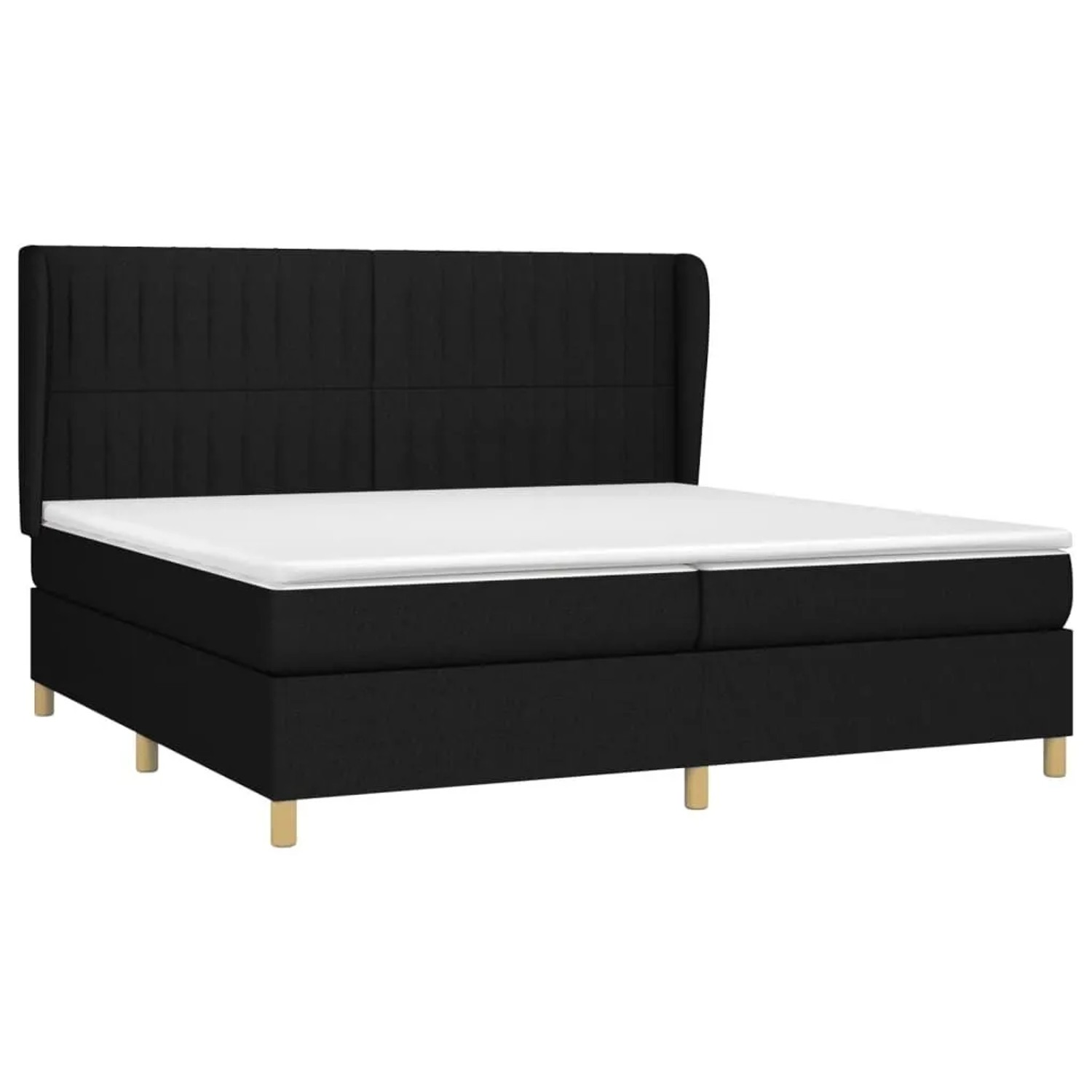 vidaXL Boxspringbett mit Matratze Schwarz 200x200 cm Stoff 3128711 günstig online kaufen