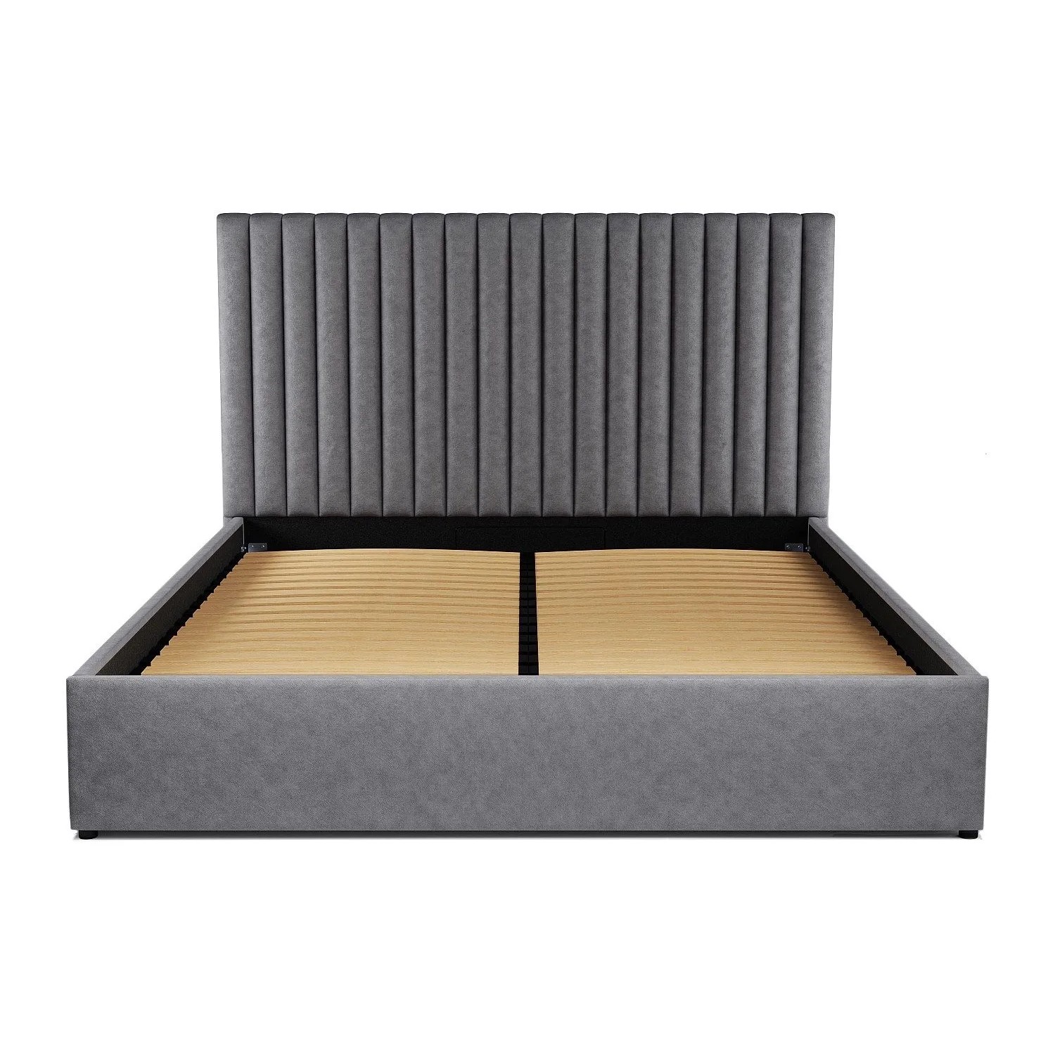 Vente-unique Bett Mit Bettkasten Sarah Grau 170 cm