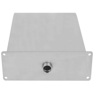 Silberner vidaXL Pool-Wasserfall aus Edelstahl, 45x30x65 cm, für Gartenbrunnen.