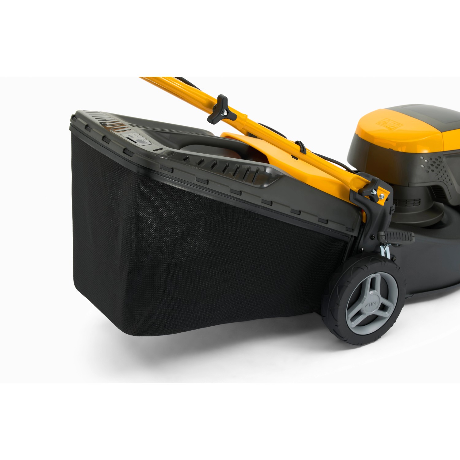 Stiga Akku-Rasenmäher Collector 543 AE mit Fangkorb, Akku und Ladegerät.