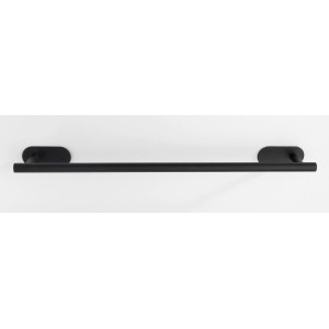 Wenko Badetuchstange Uno Orea, schwarz matt, zur Wandmontage ohne Bohren.
