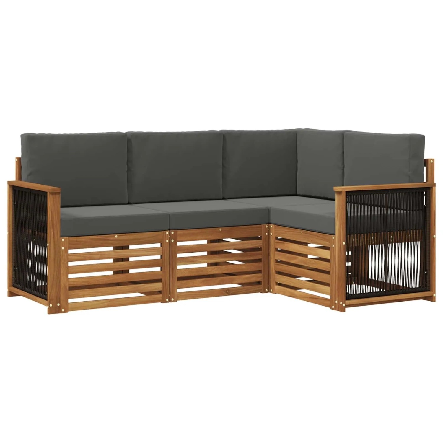 vidaXL Sofagarnituren mit Kissen 4 Stk Massivholz Akazie 3384293