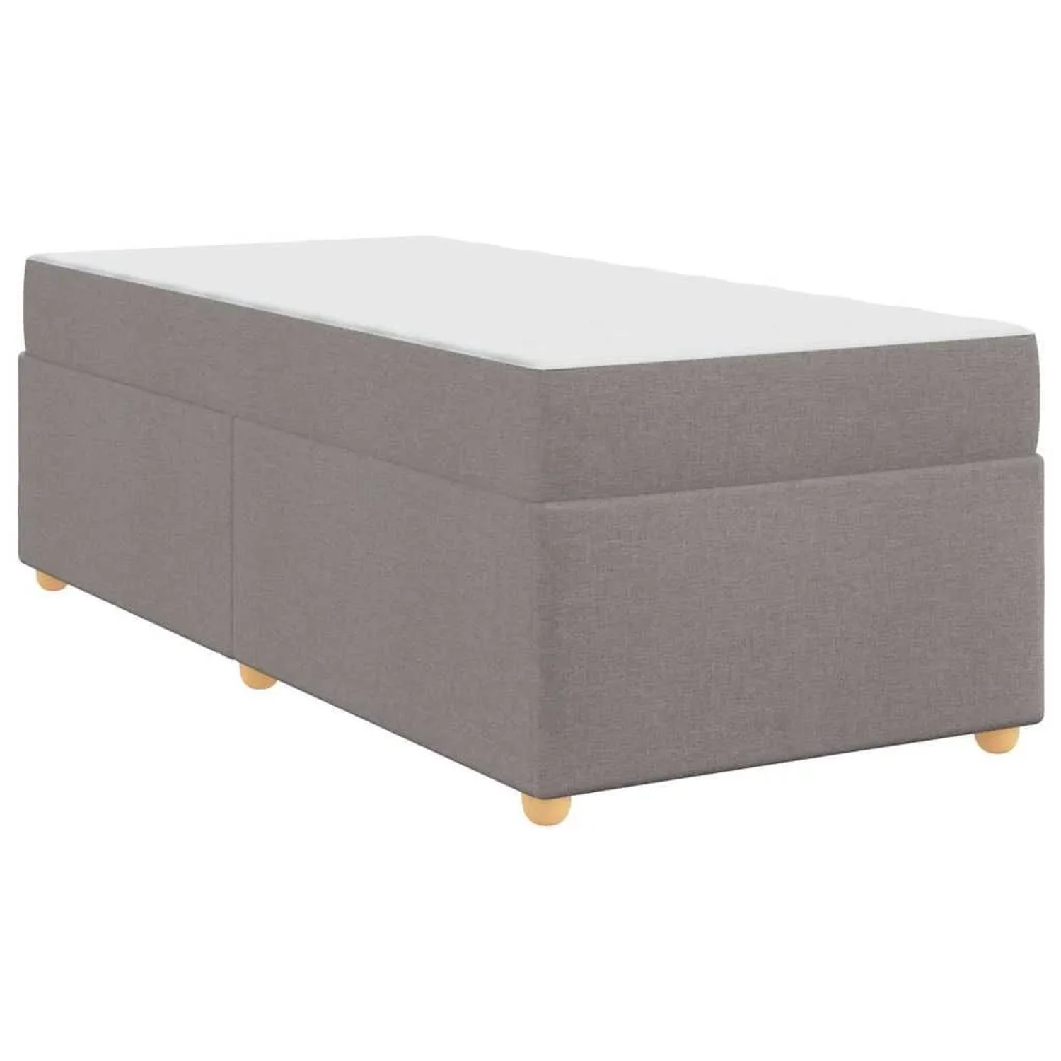 vidaXL Bettrahmen mit Matratze Taupe 90 x 200 cm Stoff 3399332