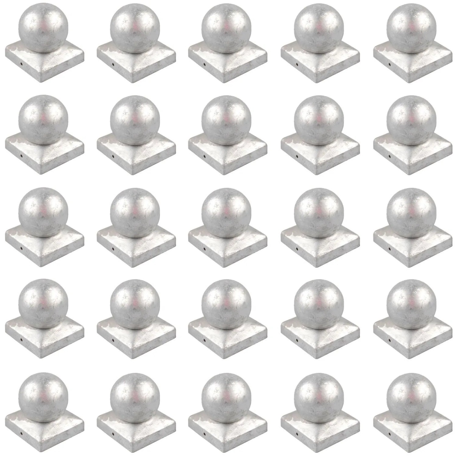 Holmwerk 25x Pfostenkappe Verzinkt 101mm Kugel Abdeckkappe Für Pfosten 10x1 günstig online kaufen