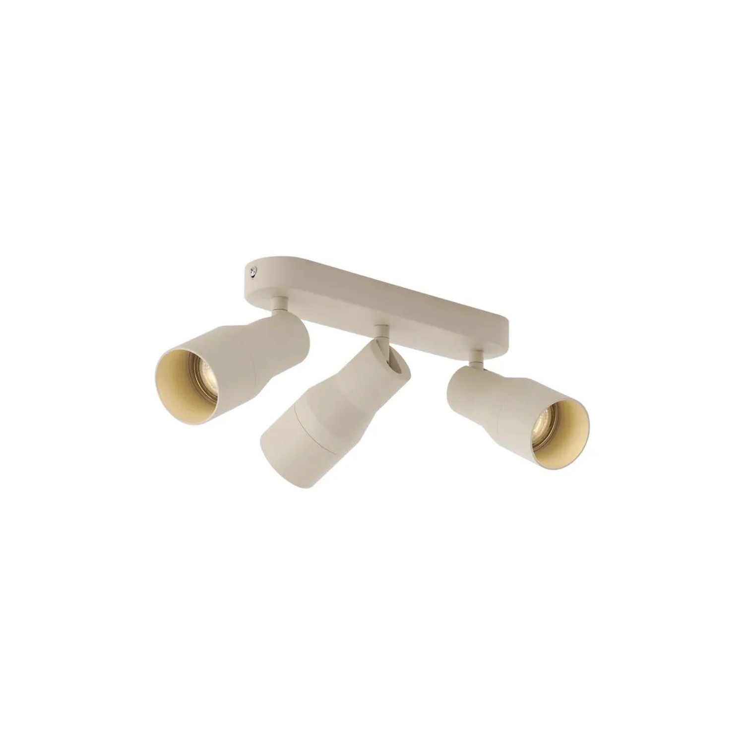QAZQA Runde Deckenleuchte Beige GU10 50mm 3-flammig Stanley