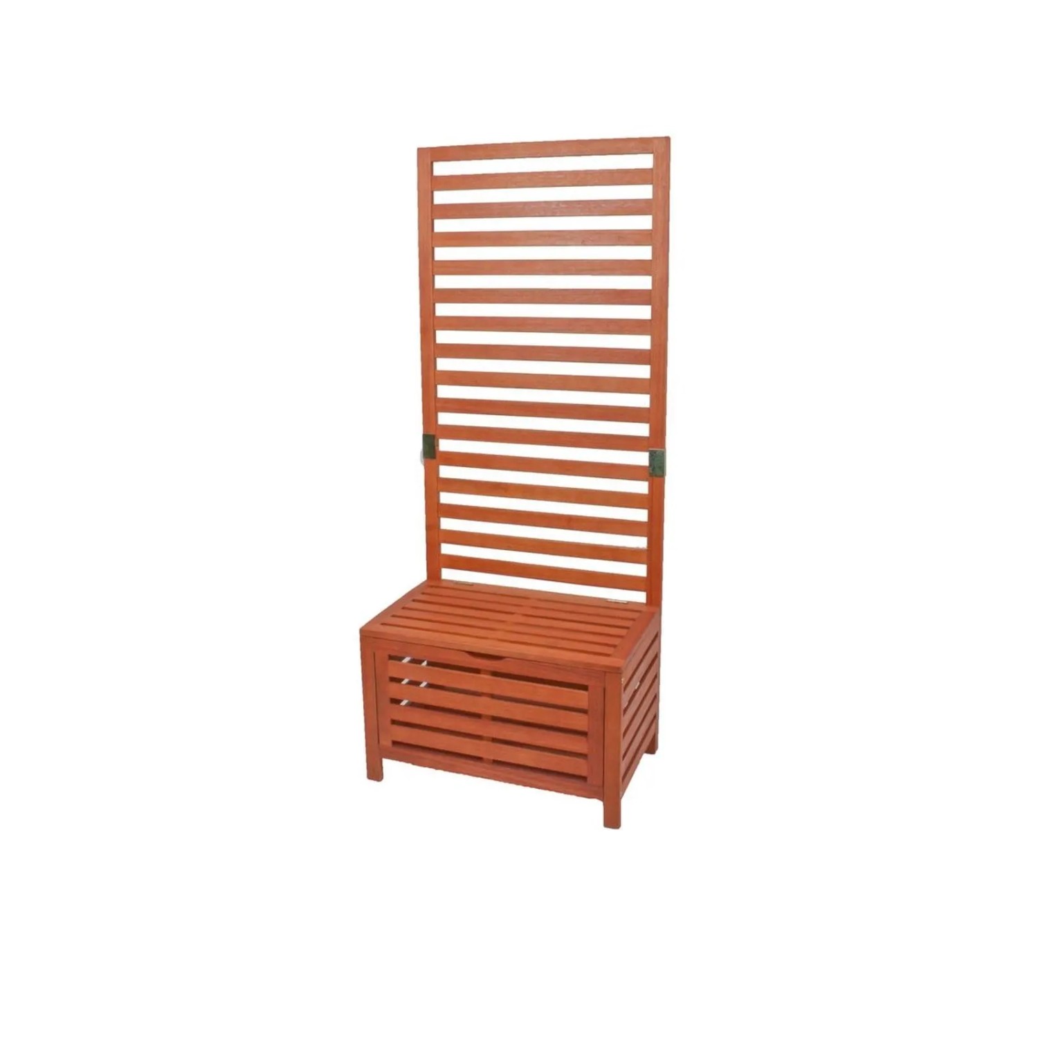 DELUKE Balkon-Sichtschutz TAMAS Mit Stauraum Eukalyptus Natur 180x76x45cm Sichtschutz Bank Mit Truhe