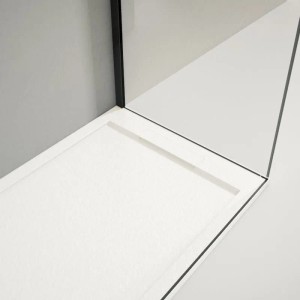 Mirlo Mineralguss Duschwanne Extra Flach Lux  Weiß 90x120cm
