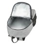 Offener, grauer Bomoe IceBreezer Kühlrucksack (25L) mit Thermofutter. Ideal für den Transport von kalten Speisen und Getränken.