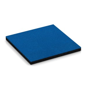 Blaue WARCO Fallschutzplatte, 50x50x4 cm, für sichere Spielplätze & Outdoor-Bereiche.