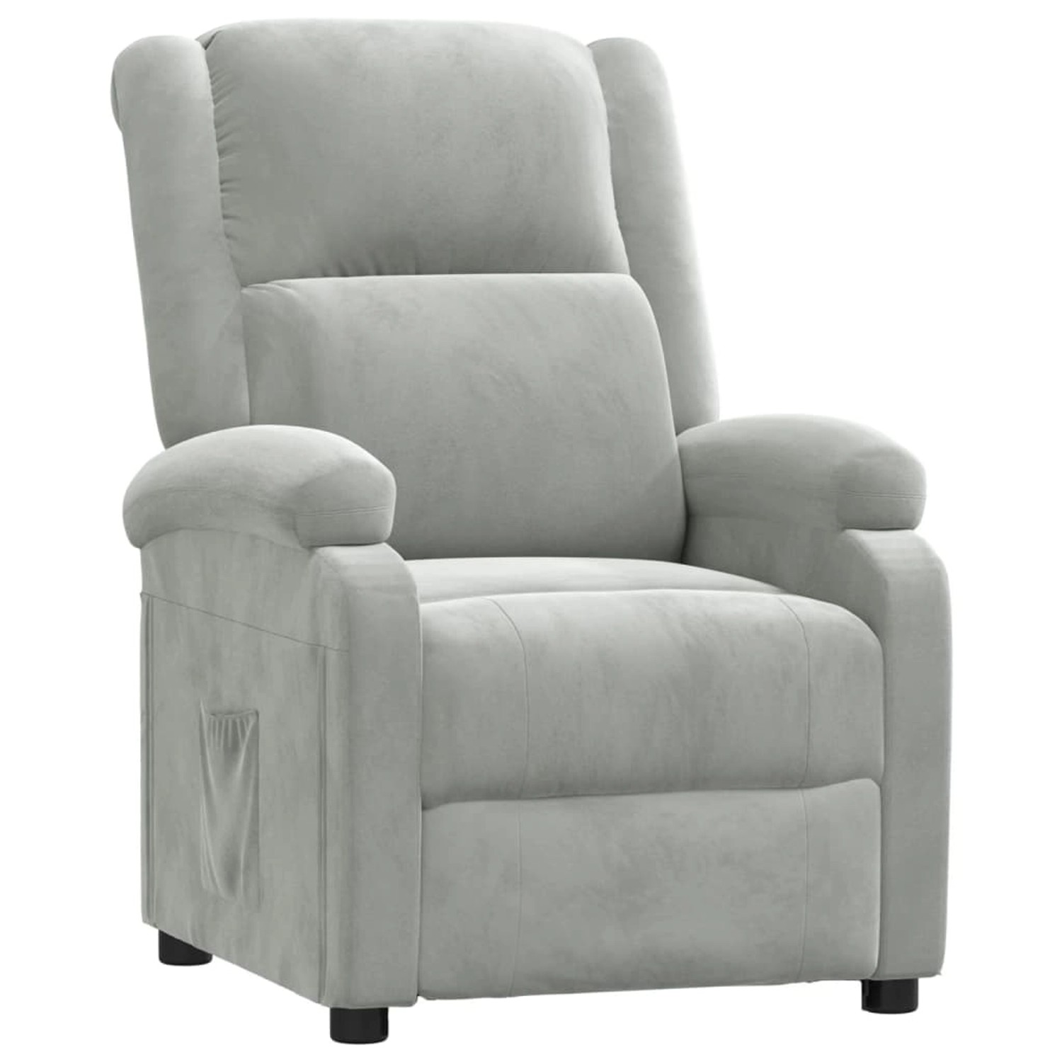 vidaXL Relaxsessel Hellgrau Samt 342399