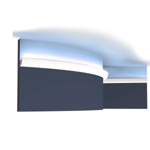 Flexible, weiße ORAC DECOR Eckleiste CX189F für indirekte Beleuchtung, 200cm lang.