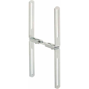 Alba Blumenkastenhalter H-Form aus verzinktem Metall für Mauermontage.