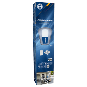 Verpackung des Chamberlain Garagentorantrieb ML810EV mit Zubehör.