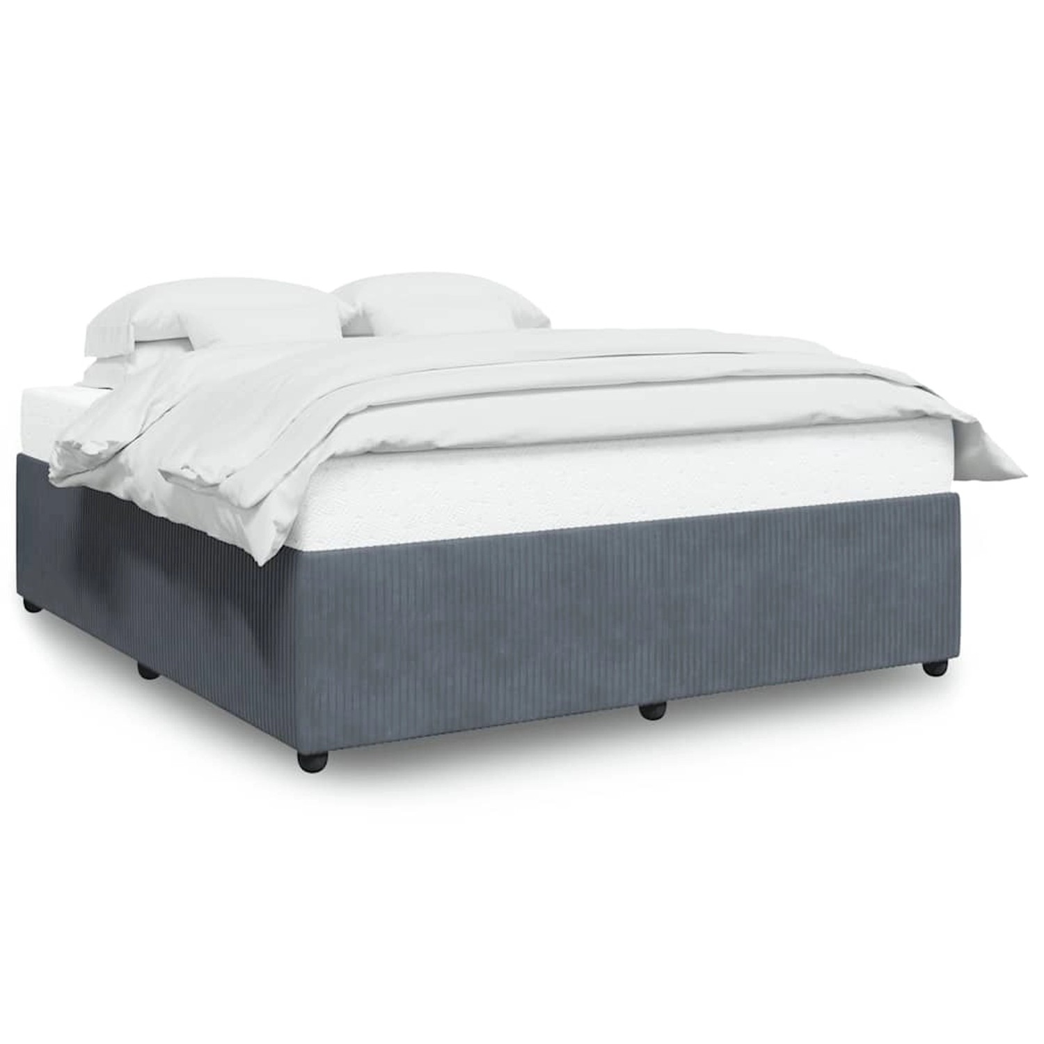 vidaXL Bettgestell ohne Matratze Dunkelgrau 180x200 cm Samt 3285025 günstig online kaufen
