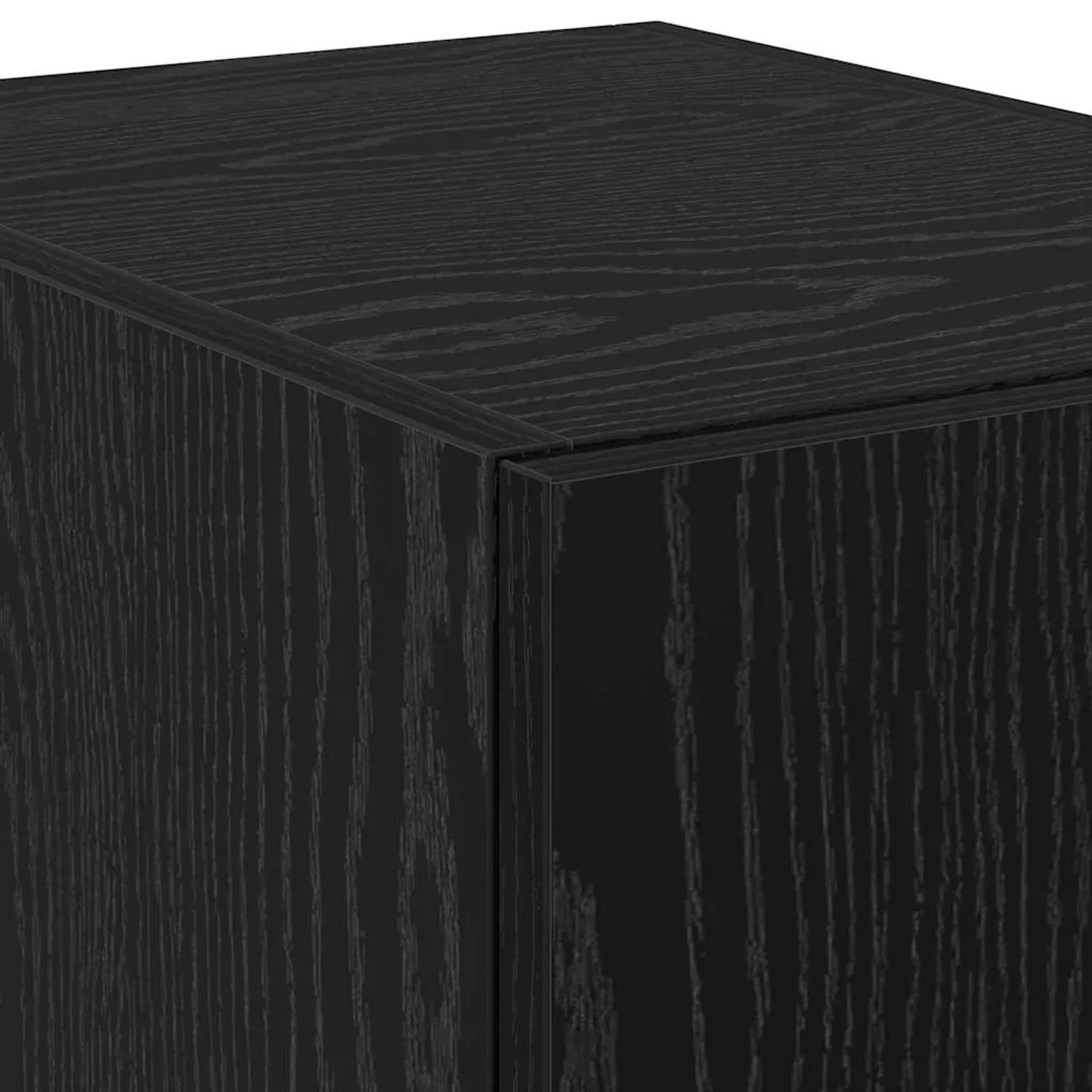 Detailaufnahme: vidaXL Highboard in Schwarz Eichen-Optik, Holzwerkstoff, Sideboard.