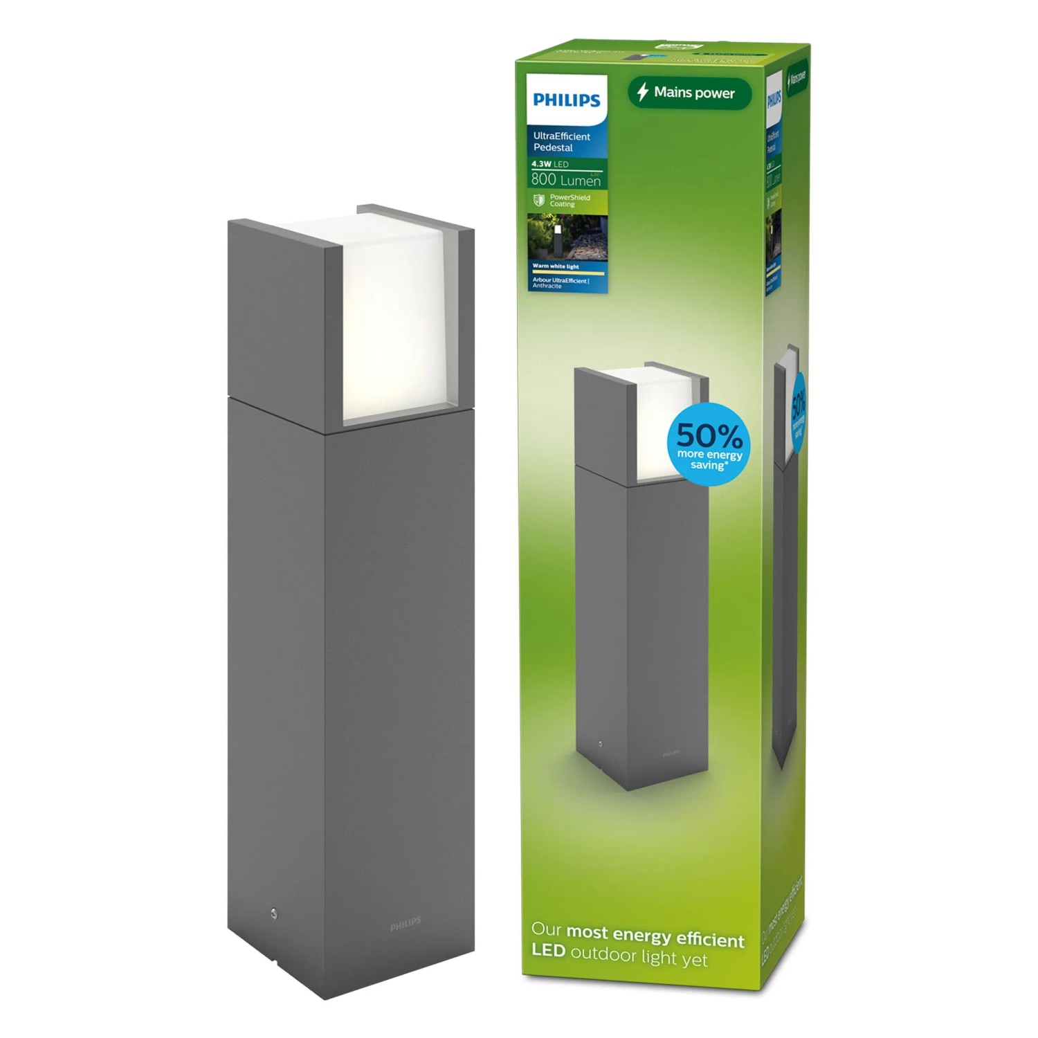 LED-Sockelleuchte Arbour Ultra-Efficient 40 x 10 x 10 cm Anthrazit