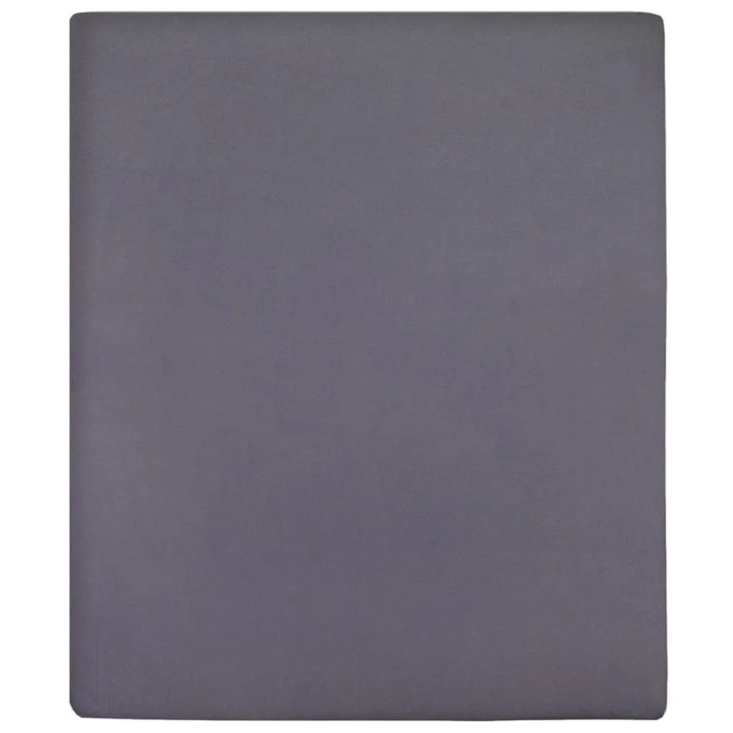vidaXL Spannbettlaken Jersey Anthrazit 100x200 cm Baumwolle 136192