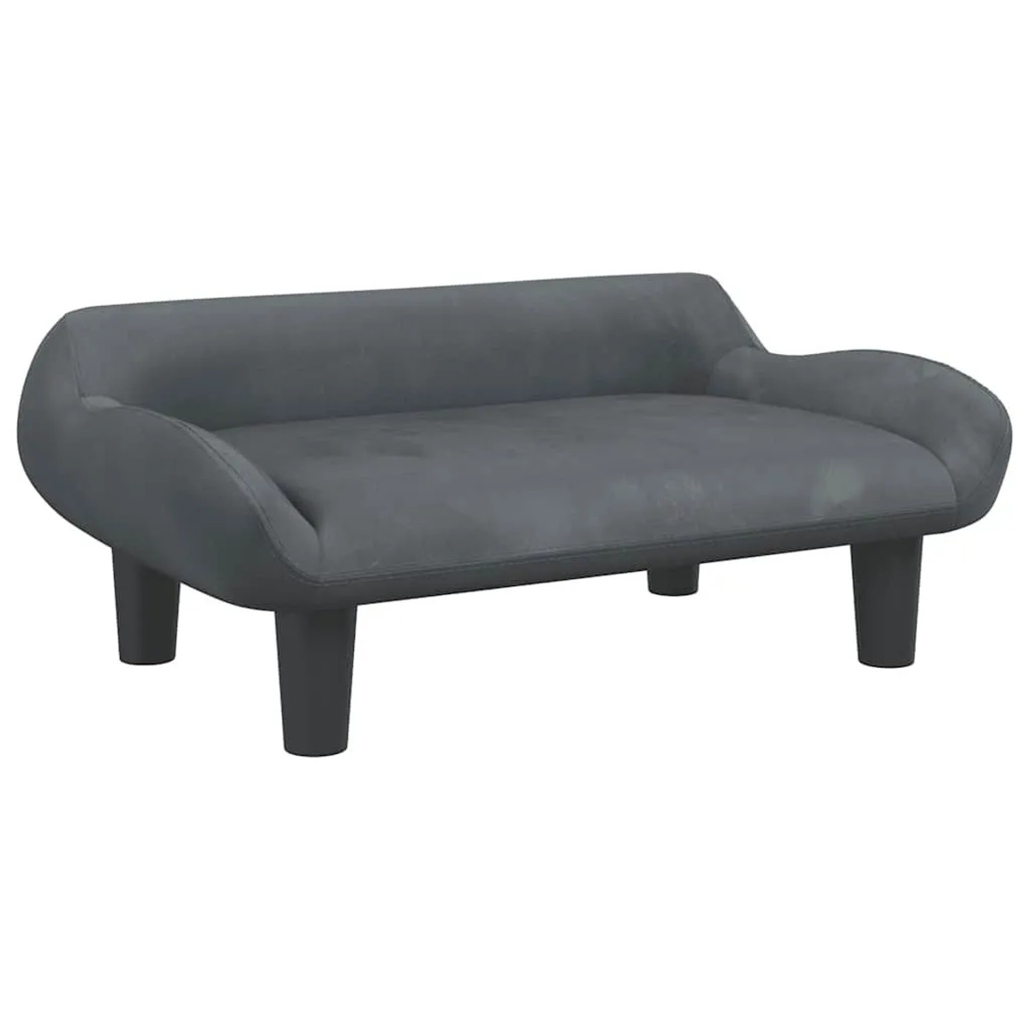 vidaXL Kindersofa Dunkelgrau 70x40x24 cm Samt 3196351