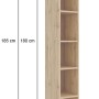 Held Möbel Seitenregal Florenz, 25 cm breit, Wotaneiche Dekor, Badregal mit 5 Fächern.