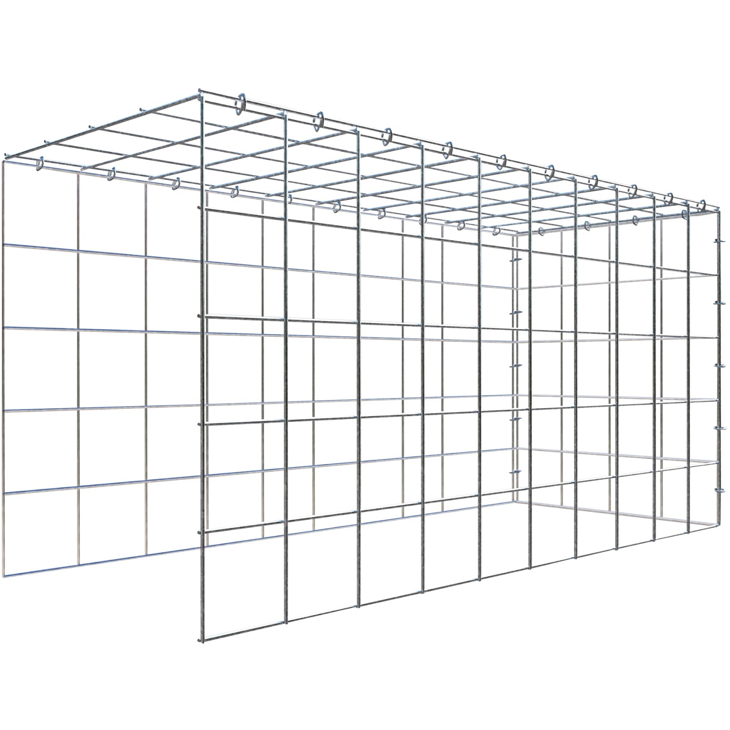 Gabiona C-Ring-Gabione-Anbaukorb Typ 4 50 x 100 x 40 cm Maschenw 10 x 10 cm