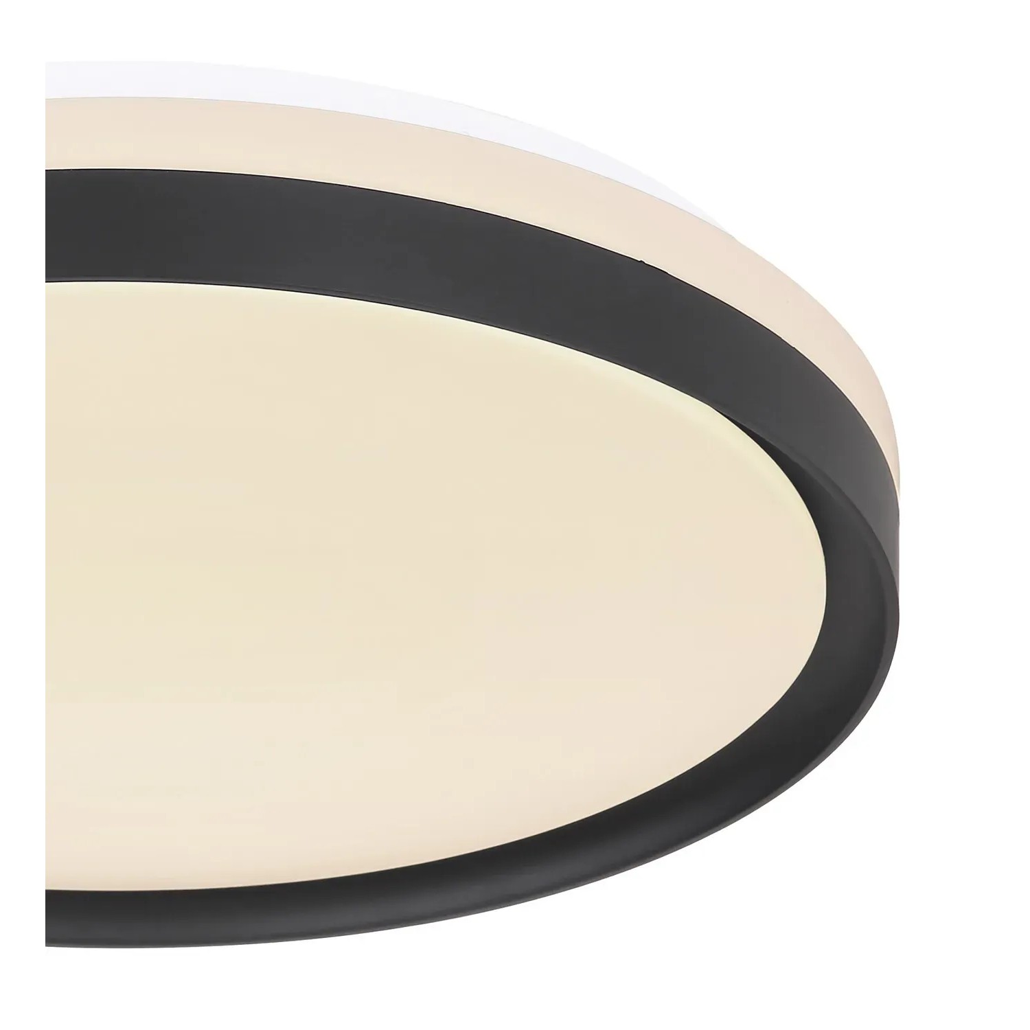 LED-Deckenleuchte Sonny, schwarz/weiß, Ø 39cm, dimmbar. Moderne Deckenlampe für Innenräume.