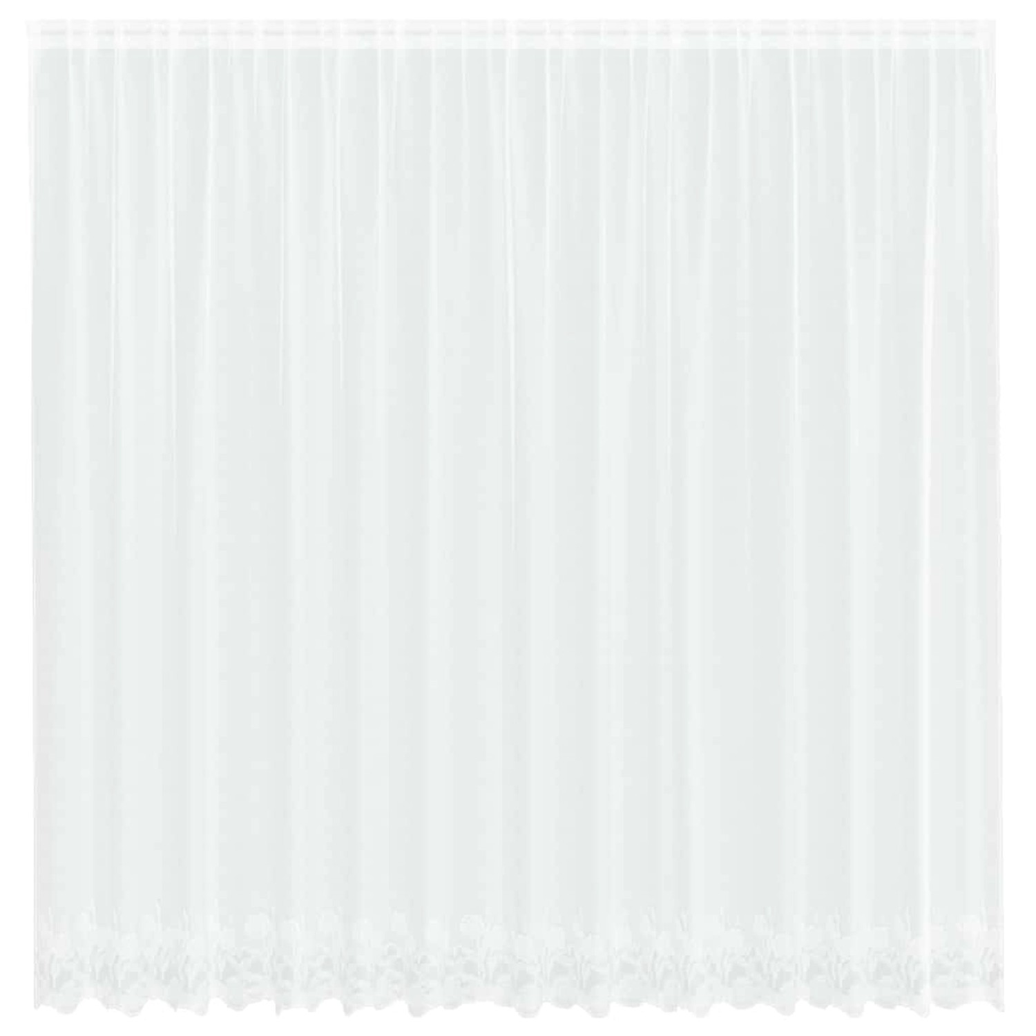 vidaXL Spitzenvorhang mit Vorhängen Weiß 400x240cm Polyester 4107795 günstig online kaufen