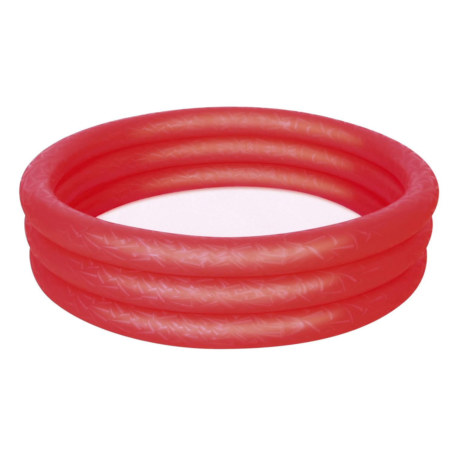 Bestway Planschbecken, Ø 122 cm, rot, mit drei aufblasbaren Ringen.