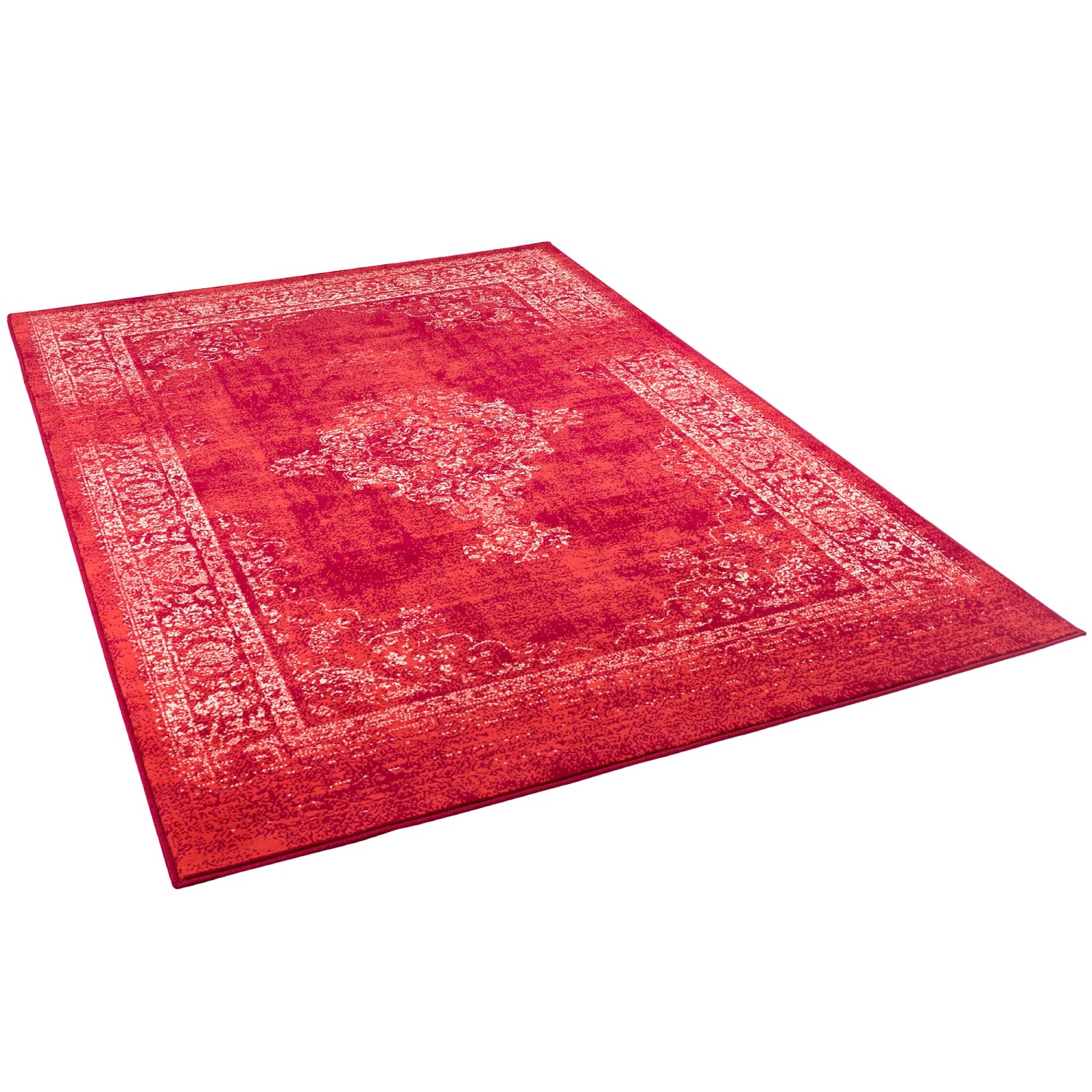 Pergamon Designer Teppich Passion Vintage Bordüre Rot 140x200cm