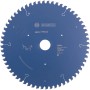 Blaues Bosch Kreissägeblatt Expert for Wood, 254 mm Durchmesser, für präzise Holzschnitte.