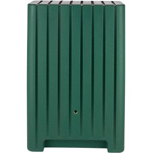 ARVES Regentonne Barletta 280 l in Granit Verde: Rechteckige, grüne Tonne mit vertikalen Rillen.