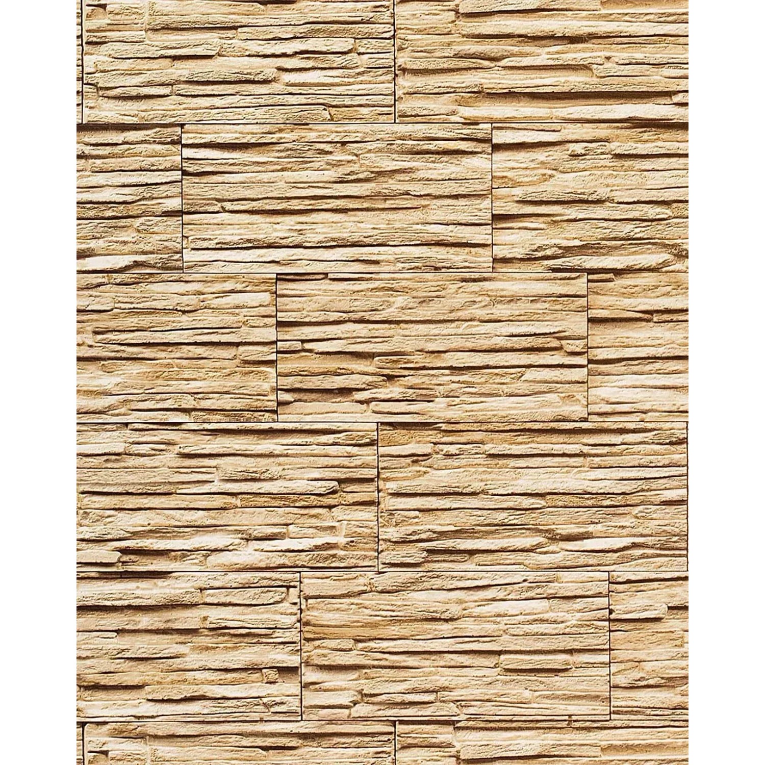 EDEM Steintapete in Beige/Braun mit Naturstein-Optik für Wohnräume.