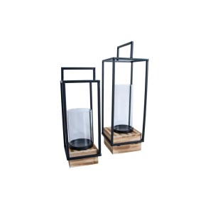Frank Flechtwaren Laterne Industrial Modern 2er Set