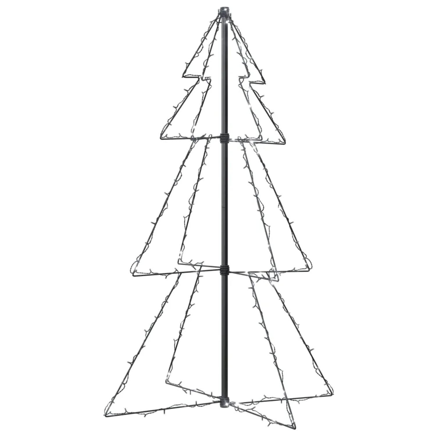 vidaXL Weihnachtsbaum Kegelform 160 LEDs Indoor Outdoor 78x120 cm Modell 1