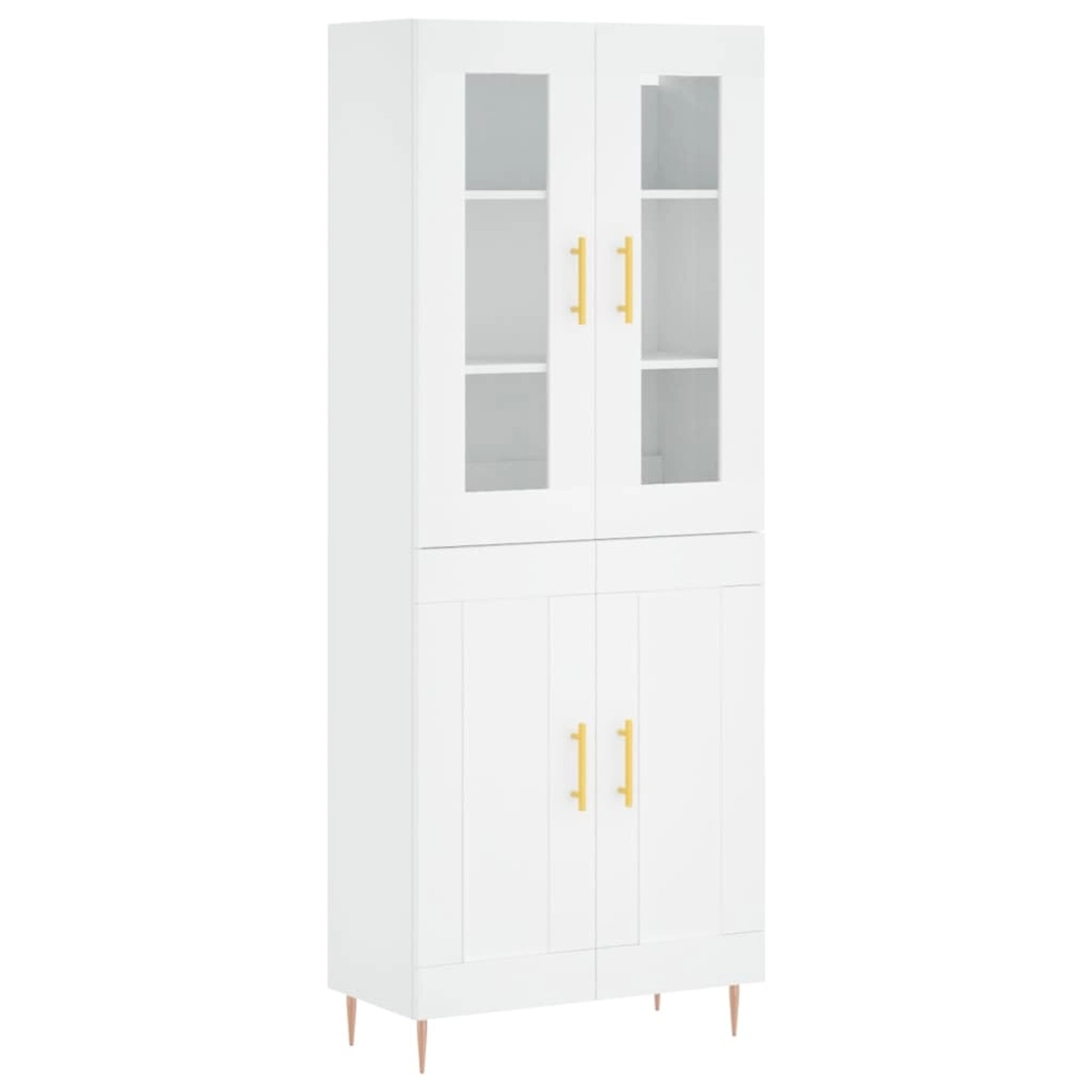 vidaXL Highboard Weiß 69,5x34x180 cm Holzwerkstoff 3198329 günstig online kaufen