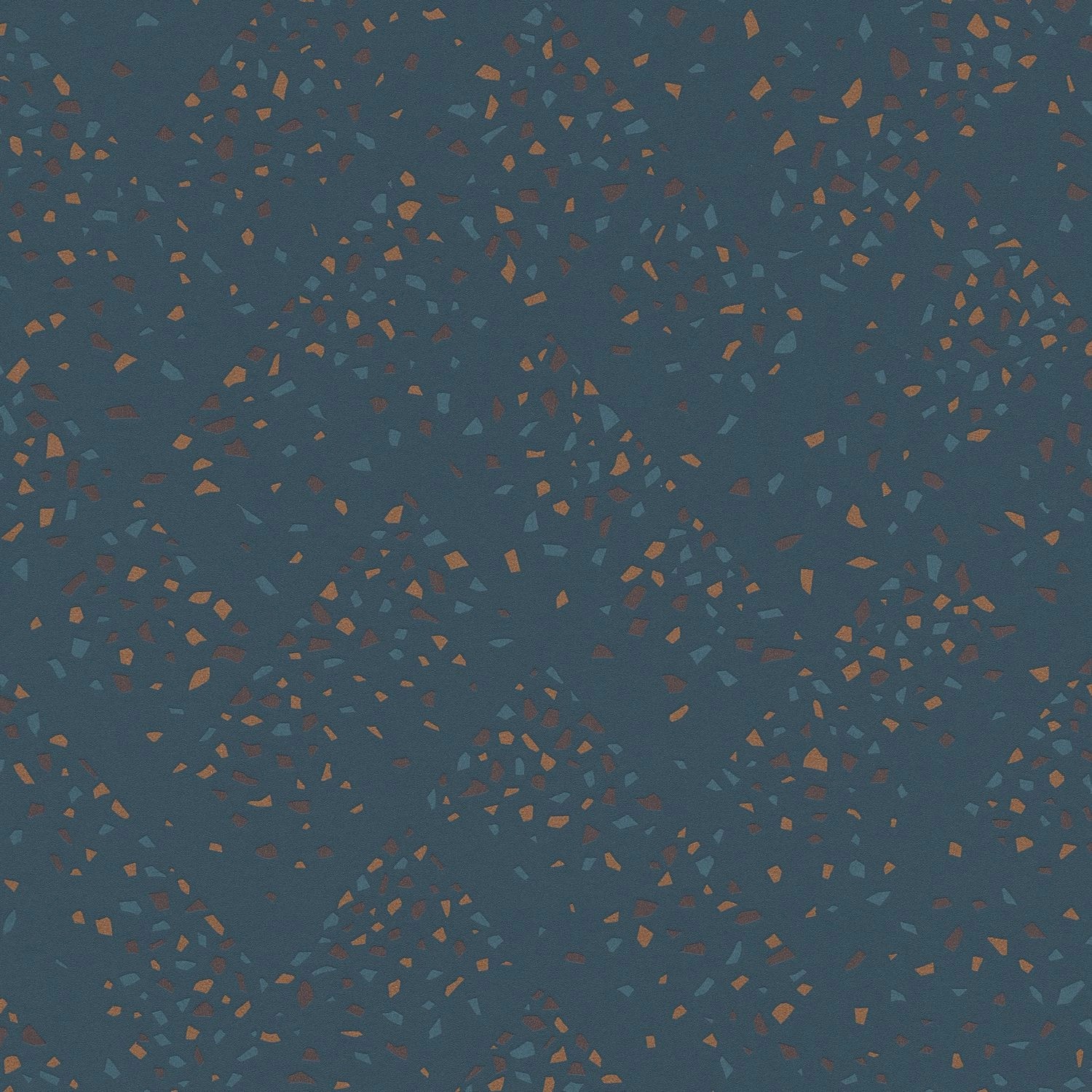 PROFHOME 373941-GU Exklusive Luxus Tapete Steinoptik Blau Grün Braun 0,53 m x 10,05 m 5,33 m2 Blau