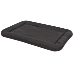Schwarzes vidaXL Hundebett in XXL (97x62cm) aus wasserabweisendem Oxford-Gewebe.