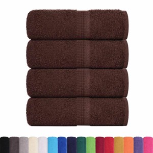 vidaXL Waschhandtücher 4-Tlg FROGN Braun 30x30 cm 100% Baumwolle 136753