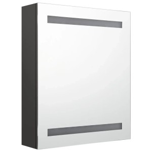 vidaXL LED-Bad-Spiegelschrank Anthrazit 50x14x60 cm 326487
