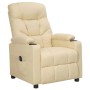 vidaXL Relaxsessel Elektrisch Creme Stoff 3098824